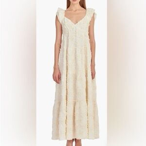 English Factory Women's Ribbon Embroidered Maxi Dress